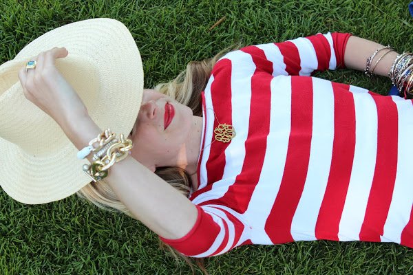 atlantic pacific stripes red white fashion outfit blog