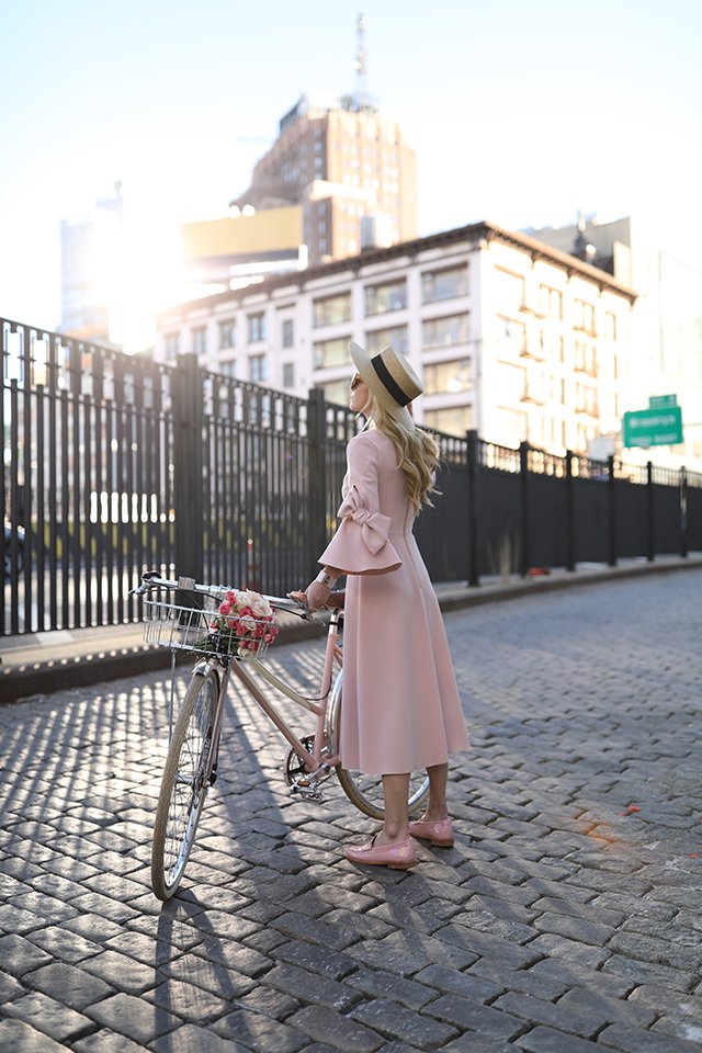 Atlantic Pacific Blog // Pink Bow Dress & Blush Loafers