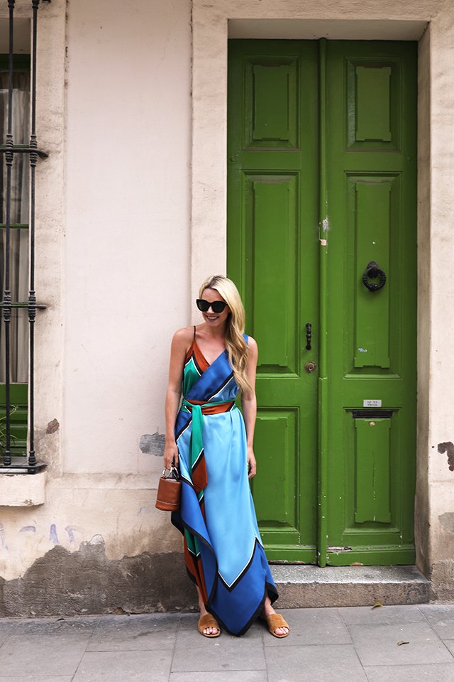 Atlantic-Pacific Blogger // Barcelona DVF maxi dress