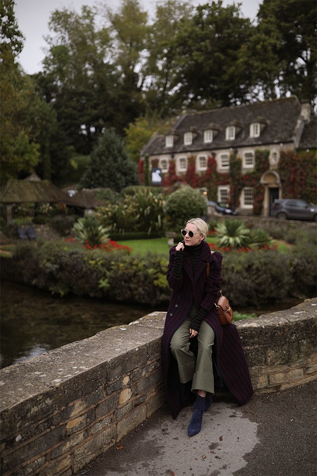 Atlantic-Pacific // Stripe coat in the Cotswolds