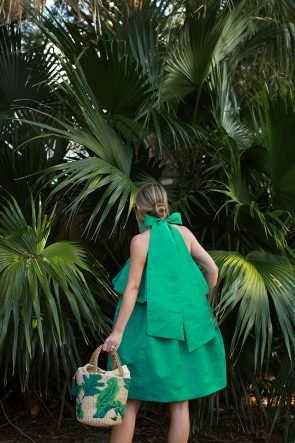 Blair Eadie Bow Dress Palm Bag