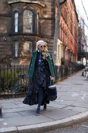 Atlantic Pacific Plaid Skirt and Beret // Winter Style