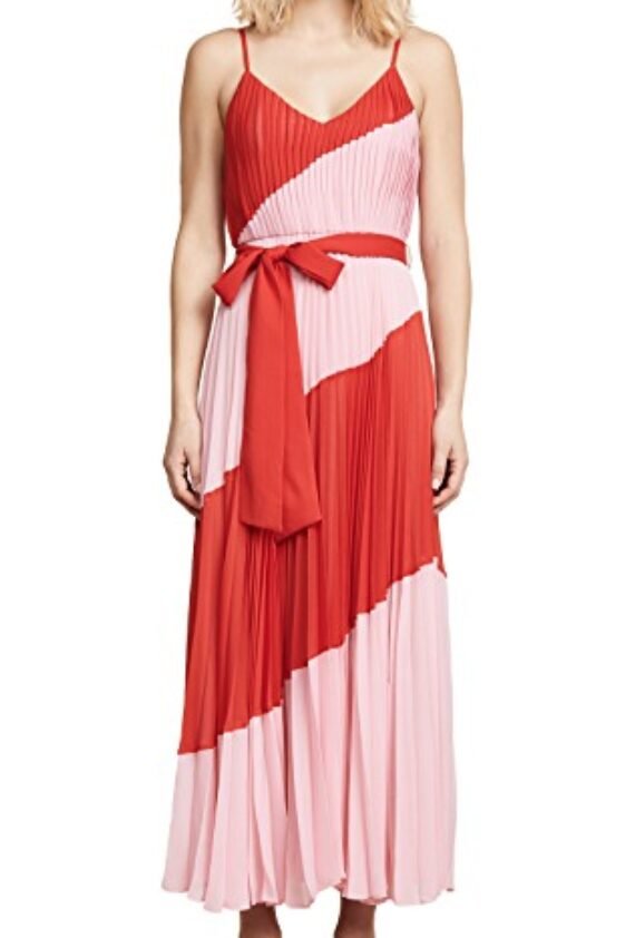 alice + olivia pink and red dress