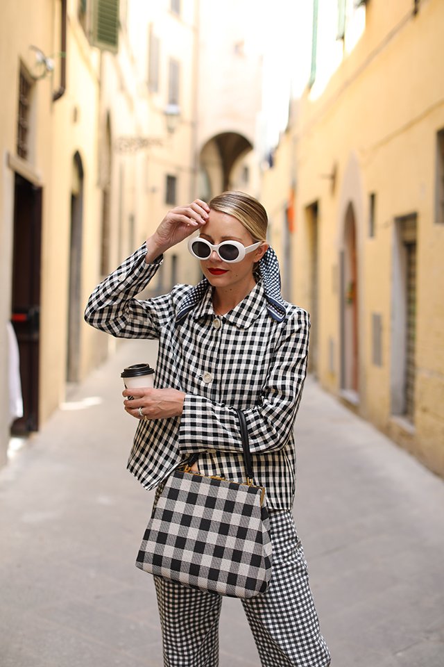 How to wear a head to toe print // gingham on gingham