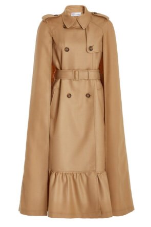 Belted Wool Cape Coat