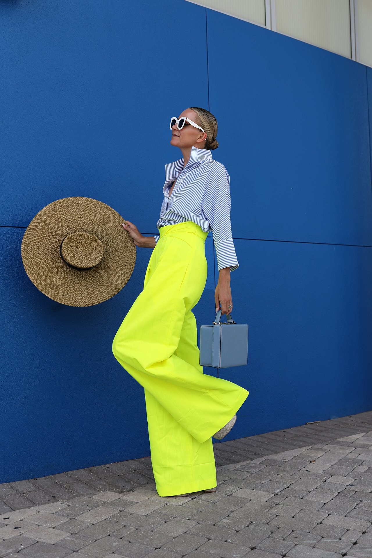 Powder Blue Pants | 35 Pant Outfit Ideas That — Gasp! — Aren't Jeans |  POPSUGAR Fashion UK Photo 8