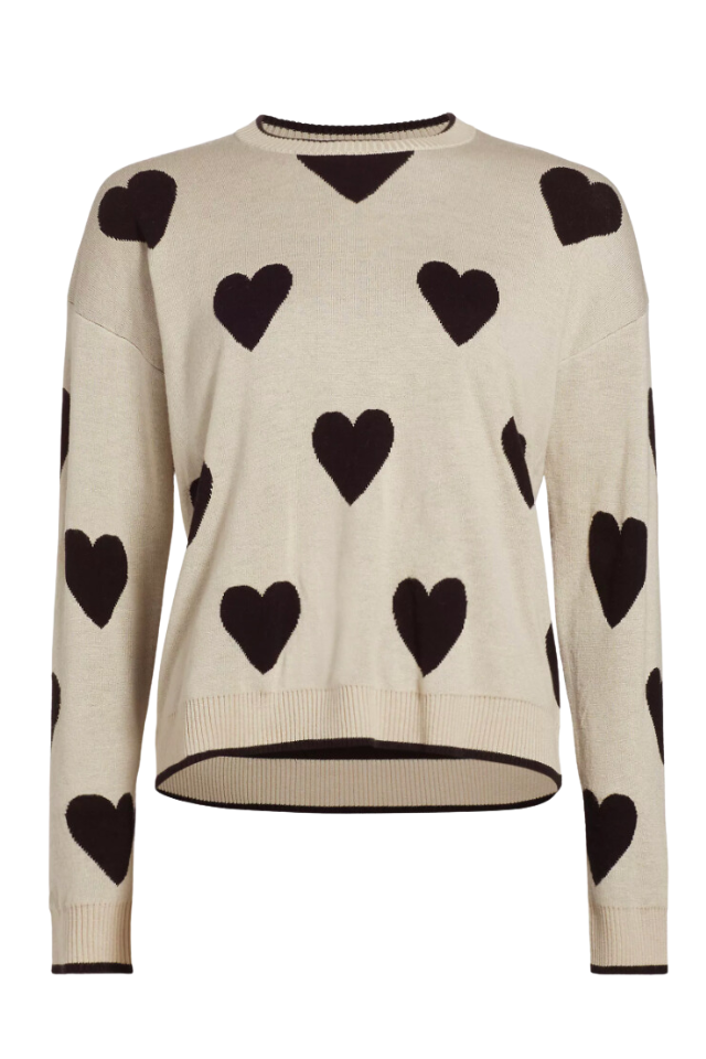 heart print sweater