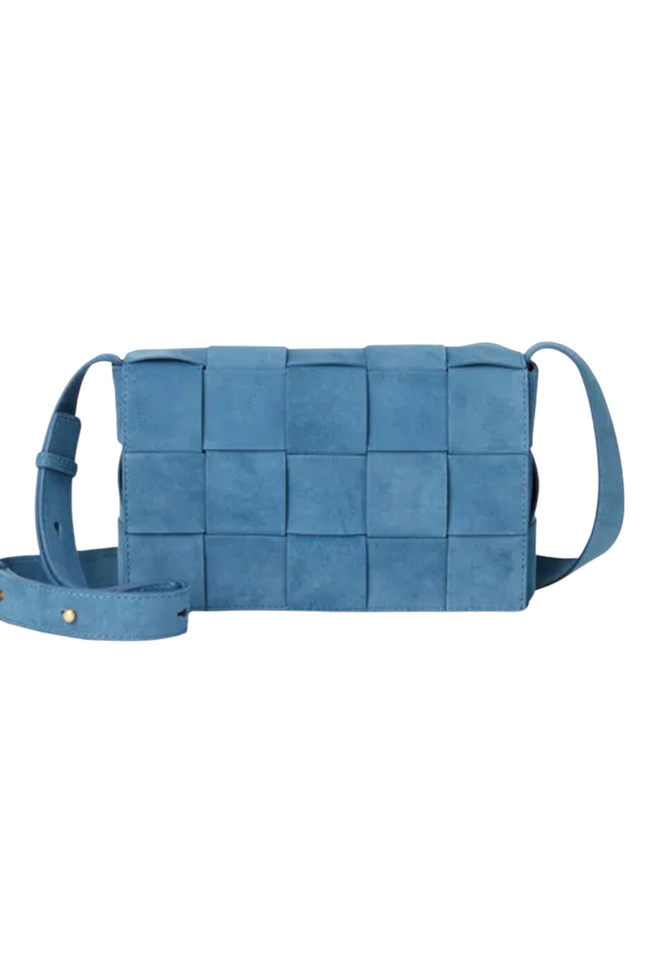 woven leather blue bag