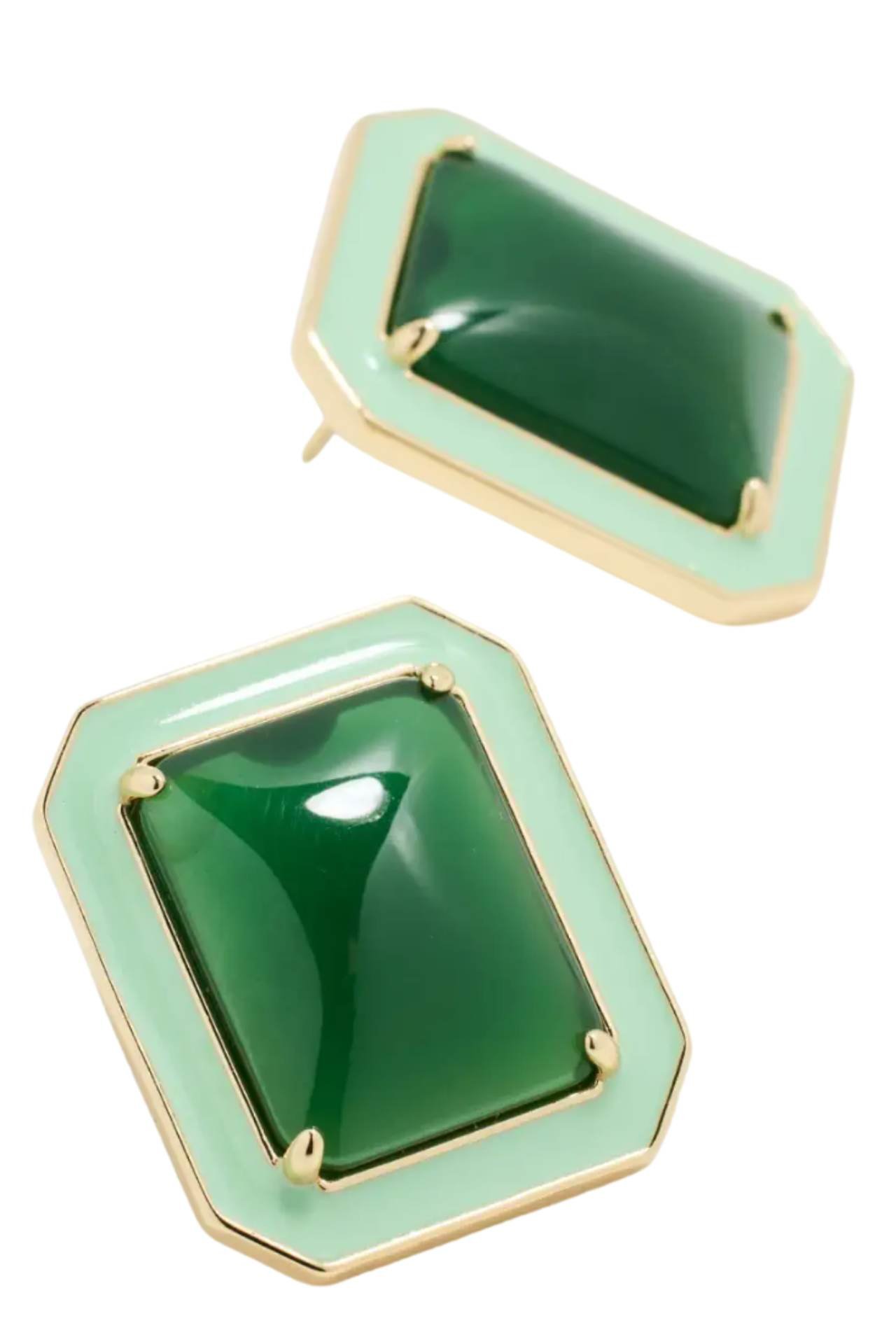 green jewelry earrings