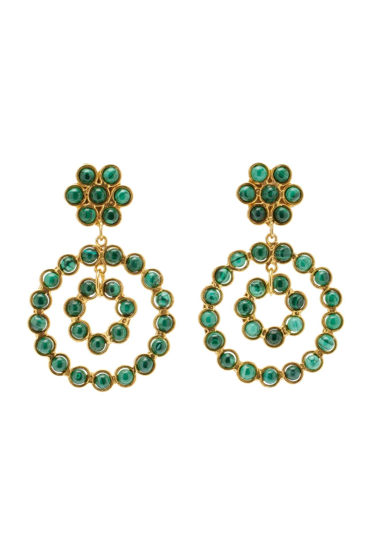 green jewelry earrings