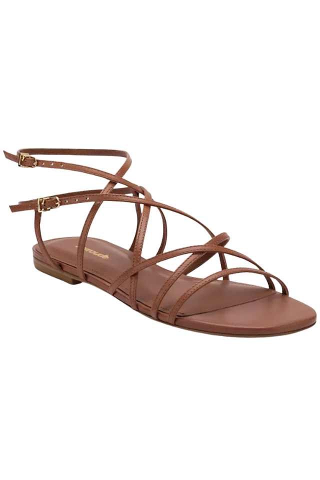 brown strappy spring sandals