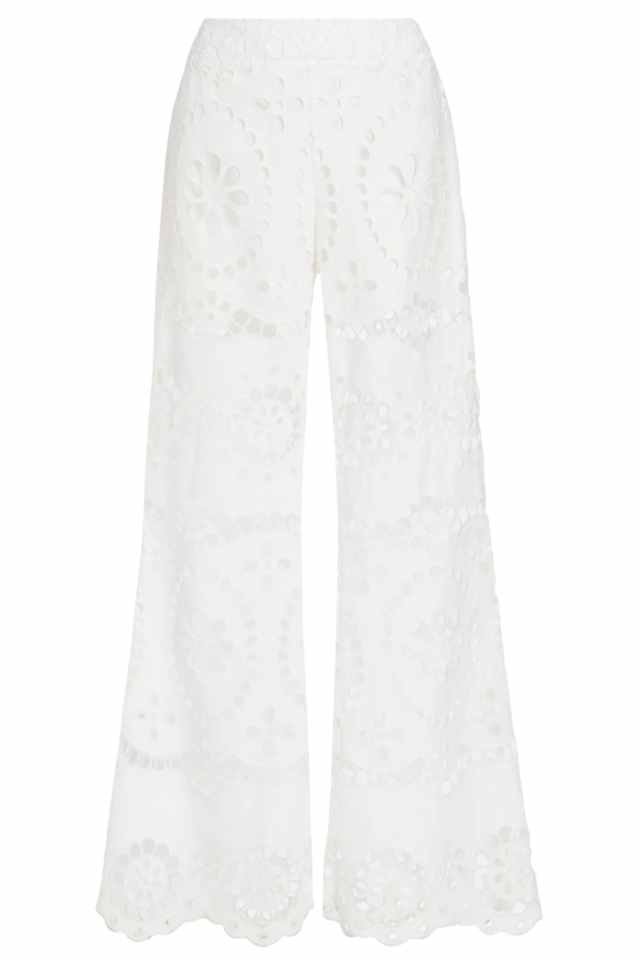 white lace pants